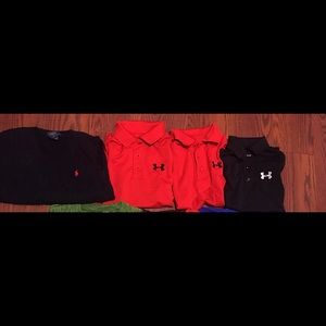 Boys under armour and polo vest